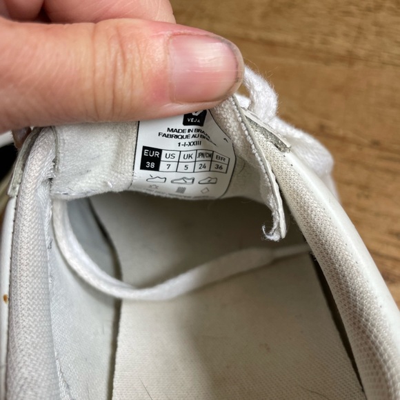 Veja White and Black Casual Sneakers - Picture 8 of 9